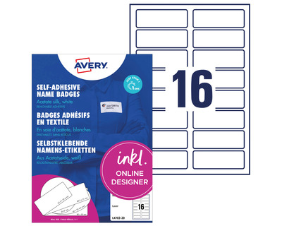 Avery Zweckform Namens-Etiketten A4 weiß 88,9 x 31 mm 320Et.