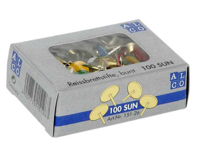 Alco Reißnägel, plastiküberzogen sortiert Ø9,5mm 100St.