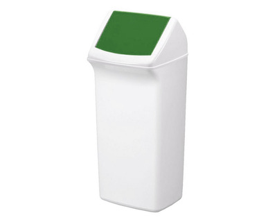 Durable Abfalleimer "Durabin Flip 40" weiß/grün 40 Liter