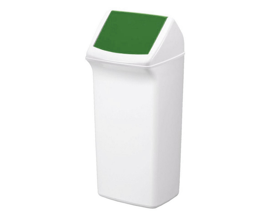Durable Abfalleimer "Durabin Flip 40" weiß/grün 40 Liter