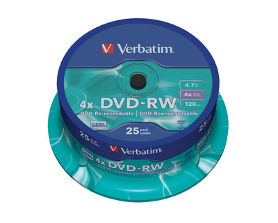 Verbatim DVD-RW 4,7GB Spindel 25St.