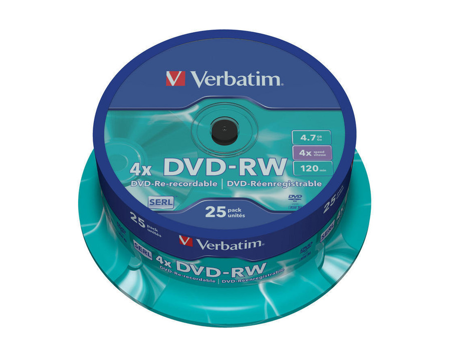 Verbatim DVD-RW 4,7GB Spindel 25St.