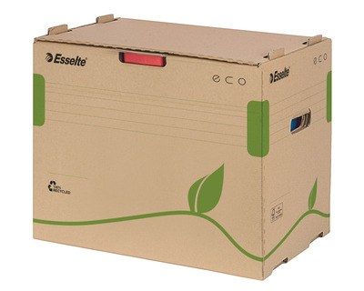 Esselte Archivschachtel "Eco", mit Klappdeckel natronbraun 427 x 343 x 305 mm