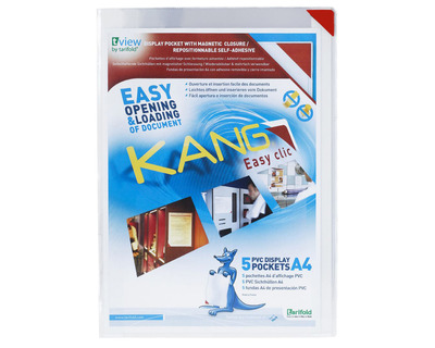 Djois Sichthüllen A4 "Kang easy clic" selbsthaftend 5St.