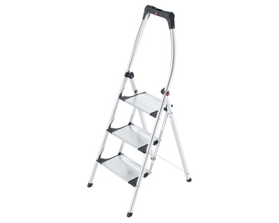 Hailo Stehleiter "TopLine K100" silber 3 Stufen