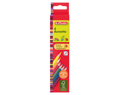 Herlitz Buntstift mehrfarbig 2,5 mm 6St.
