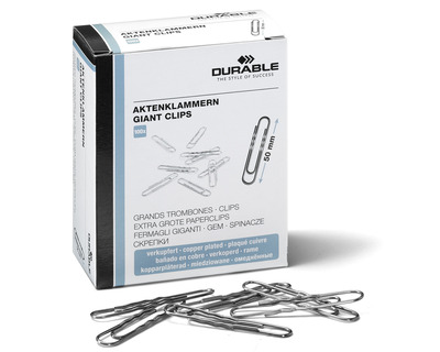 Durable Aktenklammern 50 mm, gewellt verkupfert 100St.