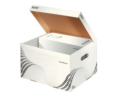 Leitz Archivcontainer "easyboxx" Gr.M, mit Klappdeckel weiß 367 x 263 x 325 mm