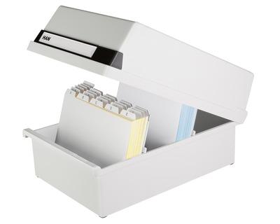 Han Karteikasten A5, für 1300 Karten lichtgrau 235 x 190 x 360 mm