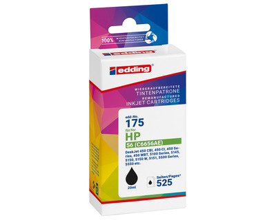 Edding Refill-Tintenpatrone 175, HP 56 schwarz 21ml
