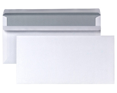 Briefumschlag DL, ohne Fenster, selbstklebend weiß 110 x 220 mm 1.000St.