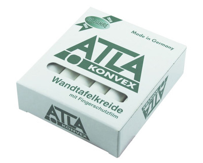 Atla Tafelkreide "Konvex", Faltschachtel weiß 12St.