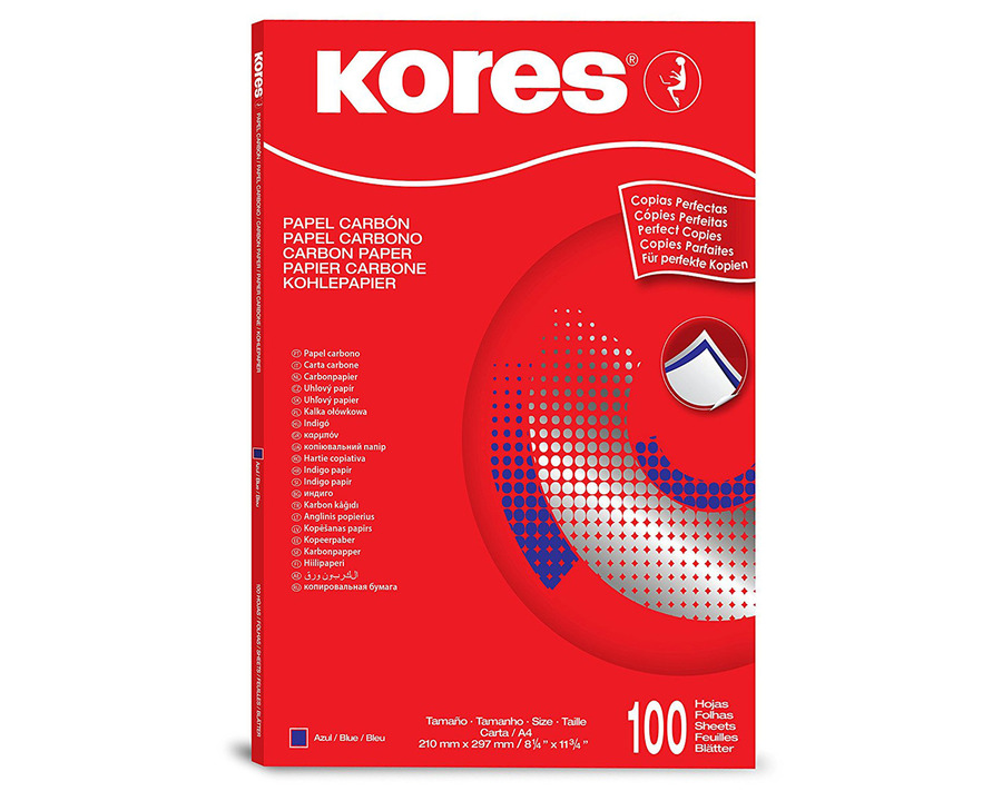Kores Durchschreibepapier A4 blau 100Bl.