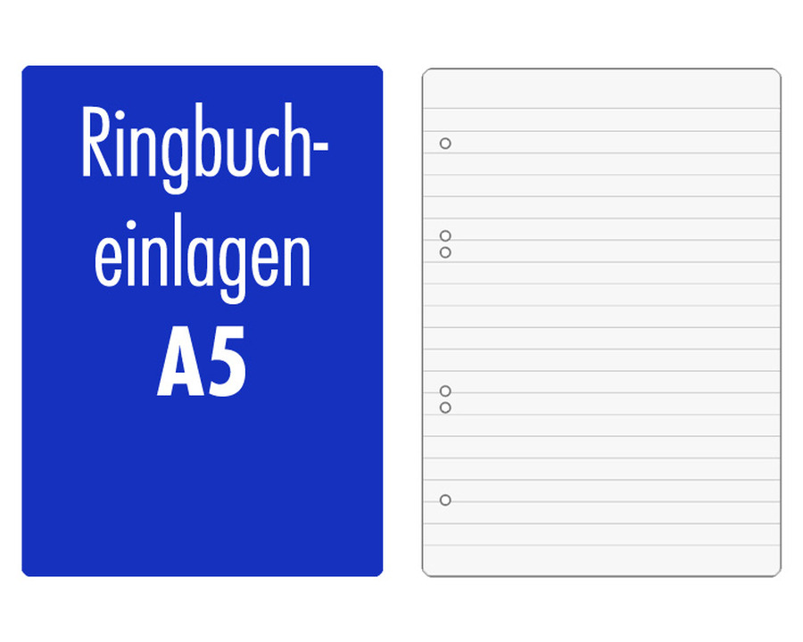 Ringbucheinlagen A5 weiß liniert (Lineatur 21) 50Bl.