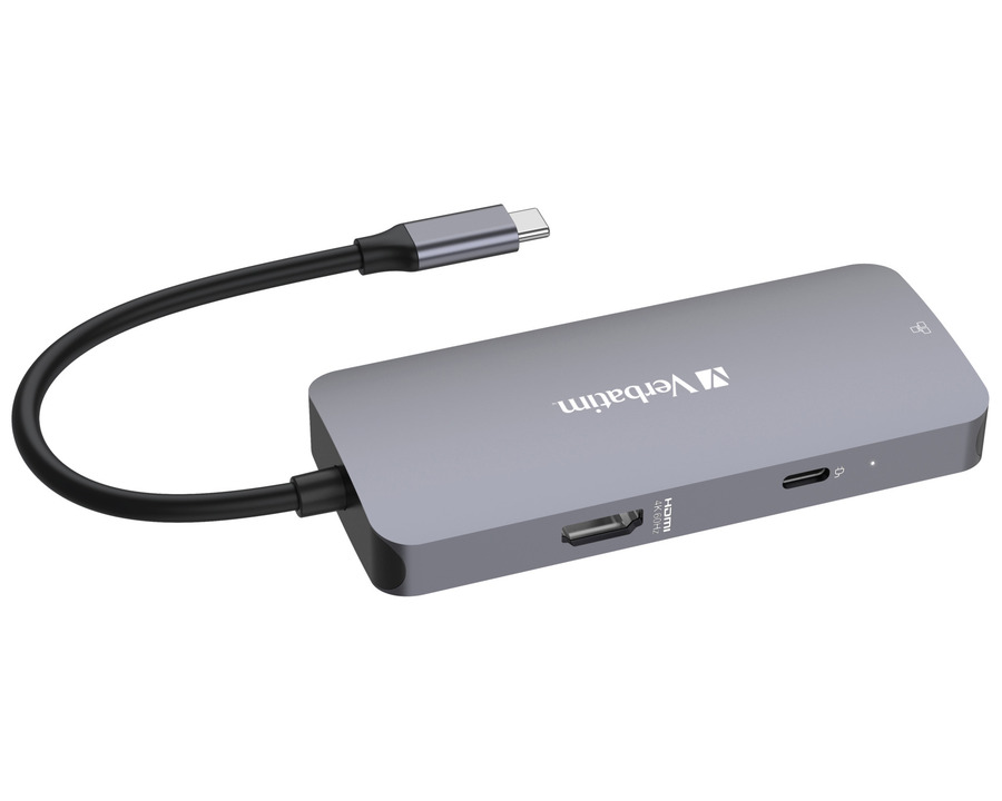 Verbatim USB-Hub grau/schwarz
