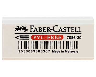 Faber-Castell Radierer "Vinyl Eraser" transparent 18 x 41 x 12 mm