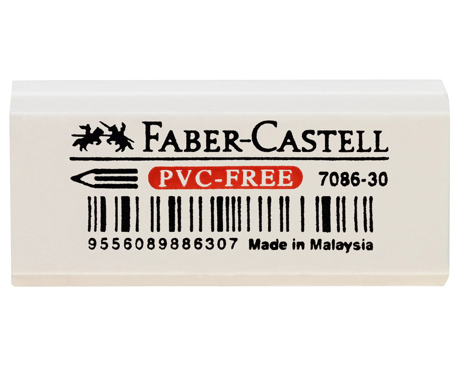 Faber-Castell Radierer "Vinyl Eraser" transparent 18 x 41 x 12 mm