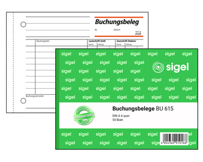 Sigel Buchungsbeleg A6 50 Blatt