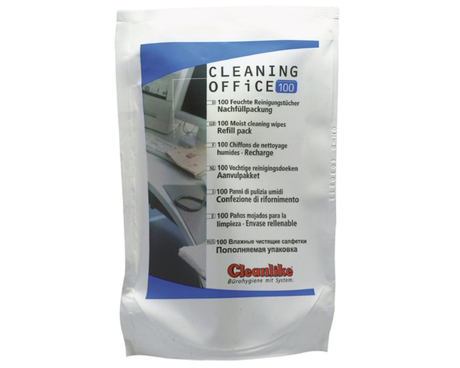Cleanlike Oberflächen-Reinigungstücher "Cleaning Office", Nachfüller mit Alkohol 100St.