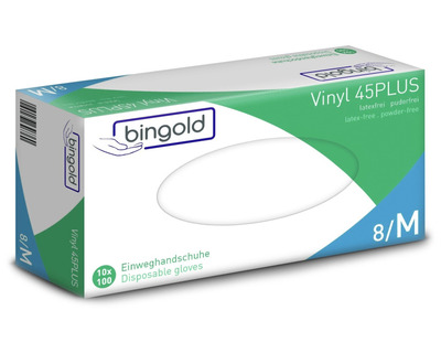 Bingold Einweg-Handschuhe, Vinyl transparent Gr.M 100St.