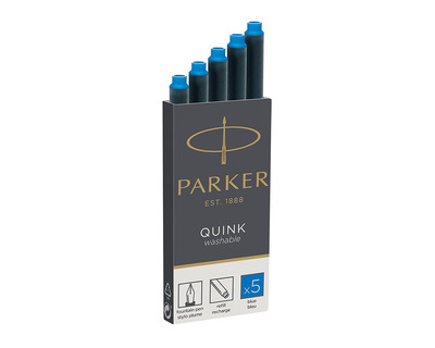 Parker Tintenpatronen "Quink Z44" blau auswaschbar 5St.