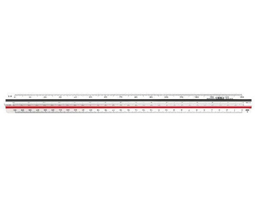 Möbius+Ruppert Dreikantmaßstab weiß 30 cm
