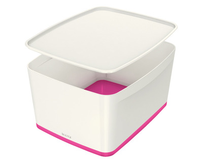 Leitz Aufbewahrungsbox "MyBox" weiß/pink 18 Liter