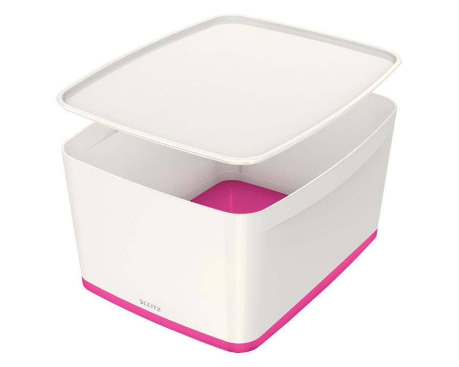 Leitz Aufbewahrungsbox "MyBox" weiß/pink 18 Liter
