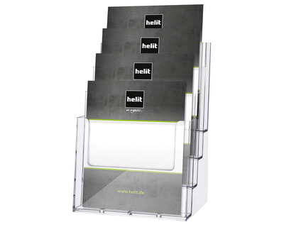 Helit Prospekthalter "the helpdesk" A4 transparent 230 x 345 x 170 mm