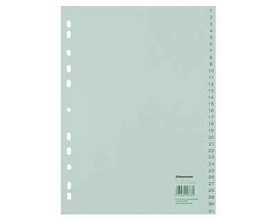 Soennecken PP-Register A4, 1-31 grau 225 x 297 mm