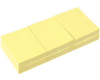 Haftnotizen gelb 40 x 50 mm 6x100Bl.