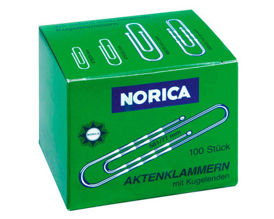 Norica Aktenklammern 77 mm, gewellt verzinkt 100St.