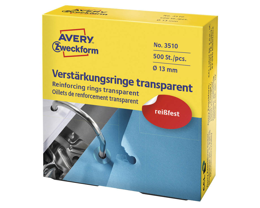 Avery Zweckform Lochverstärkungsringe transparent Ø13 mm 500St.