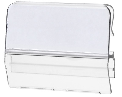 Han Sichtreiter für Stützplatte, verschiebbar transparent 35 x 12 mm