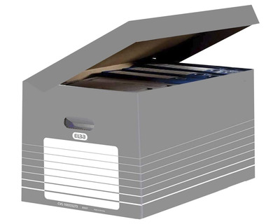 Elba Archivschachtel "Tric" A4 grau/weiß 280 x 350 x 440 mm