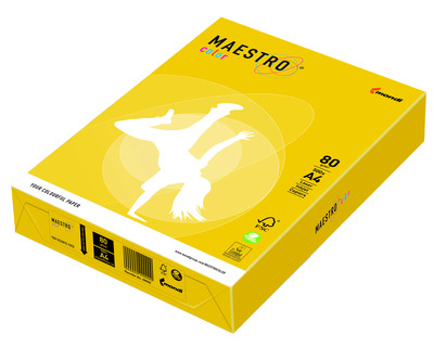 Maestro Kopierpapier A4 "Maestro color" intensivgelb 80g/m² 500Bl.