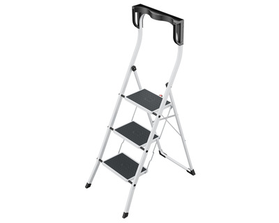 Hailo Stehleiter "ComfortLine K75" weiß 3 Stufen