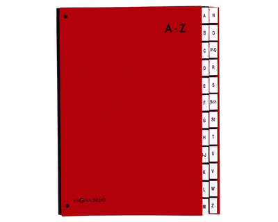 Pagna Pultordner A4, 24 Fächer rot A-Z
