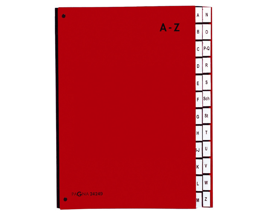 Pagna Pultordner A4, 24 Fächer rot A-Z