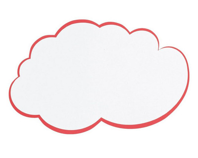 Franken Moderationskarten Wolke weiß/rot 25 x 42 cm 20St.