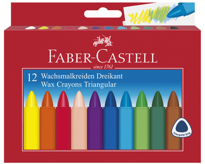 Faber-Castell Wachsmalkreide mehrfarbig 12St.