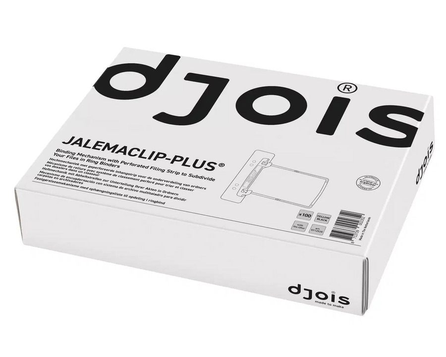 Djois Archivbügel "JalemaClip Plus" gelb/weiß 50 mm 100St.