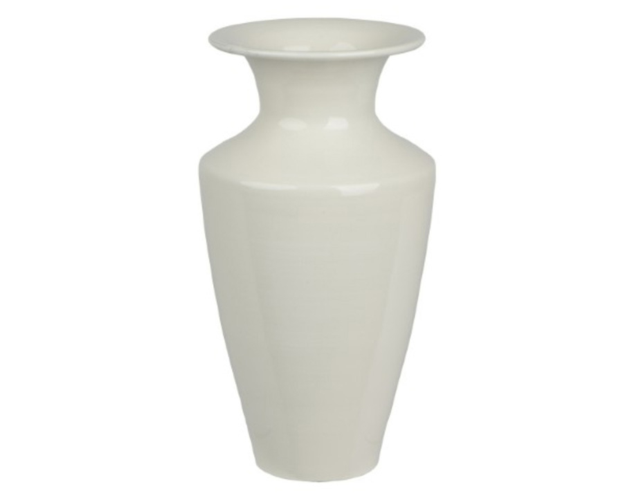 Decoris Vase weiß 12 x 23 cm