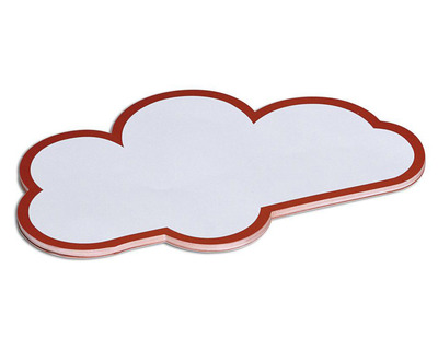 Maul Moderationskarten Wolke weiß/rot 14 x 23 cm 20St.