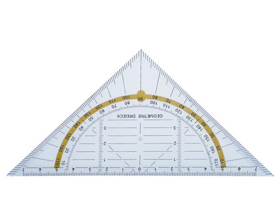 Alco Zeichendreieck, flexibel transparent 16 cm