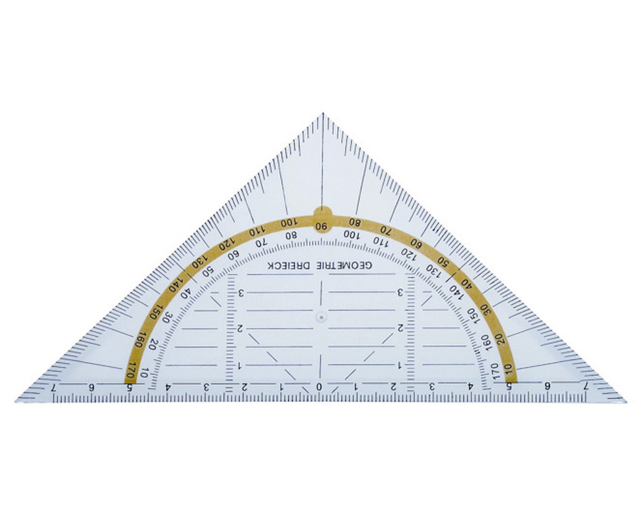 Alco Zeichendreieck, flexibel transparent 16 cm