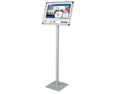 Franken Bodenständer "Standard", A4 quer silber 72 cm