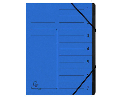 Exacompta Ordnungsmappe A4 "Colorspan" blau 7 Fächer