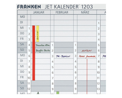 Franken Datumstreifen, magnetisch 12St.