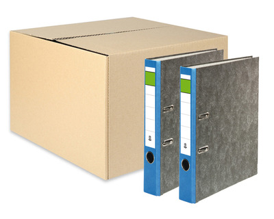 Ordner Wolkenmarmor A4 "Grüner Balken" blau 50 mm 25St.